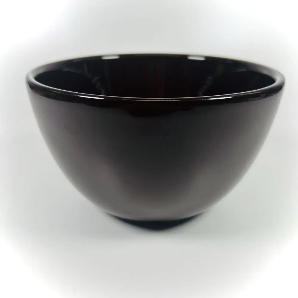 Set Of 2 Pottery Barn Sausalito Dark Chocolate Brown Cereal Soup Bowls 6